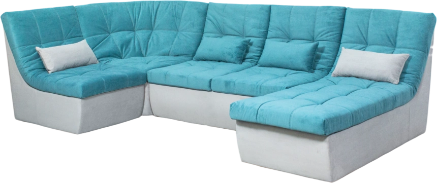 Диван модульный п-образный София 2, цвет MONAKO-A 15, MONAKO-A 14, с задней тканью