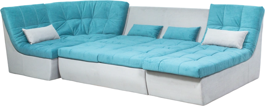 Диван модульный п-образный София 2, цвет MONAKO-A 15, MONAKO-A 14, с задней тканью