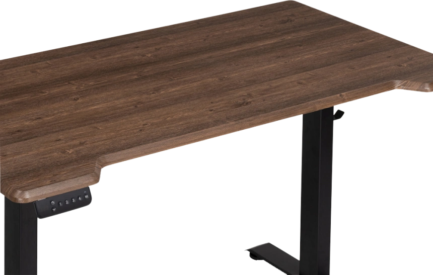 Стол компьютерный Маркос, 120, с механизмом подъема, черный / кантри орех