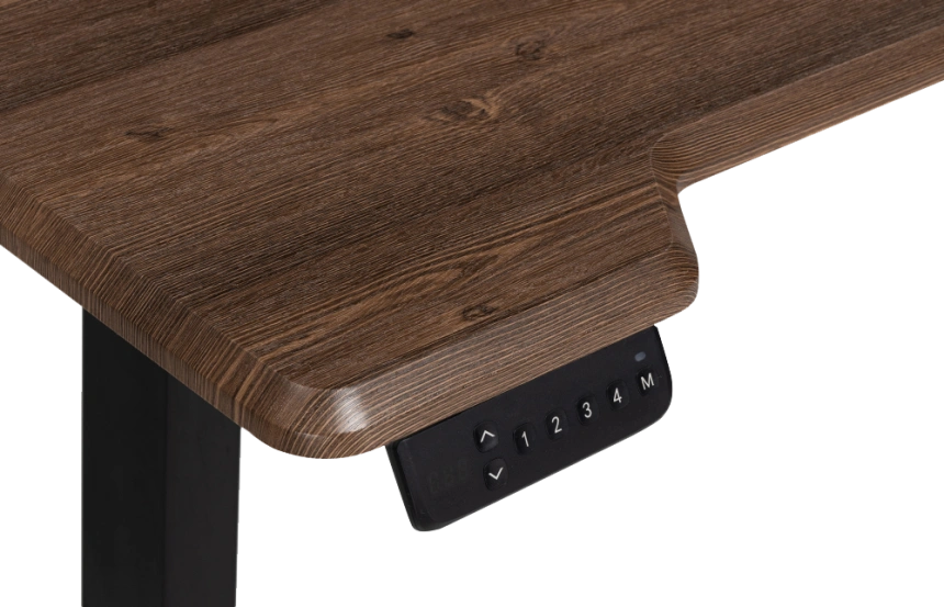 Стол компьютерный Маркос, 120, с механизмом подъема, черный / кантри орех