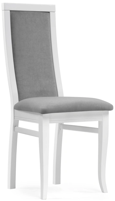 Стул Давиано, деревянный, серый велюр / белый