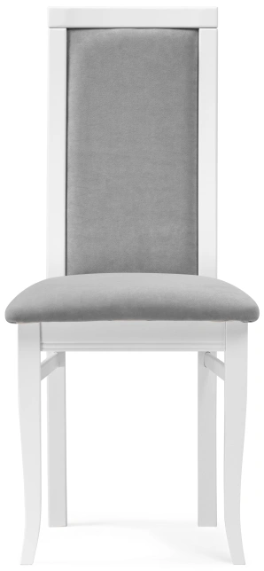 Стул Давиано, деревянный, серый велюр / белый