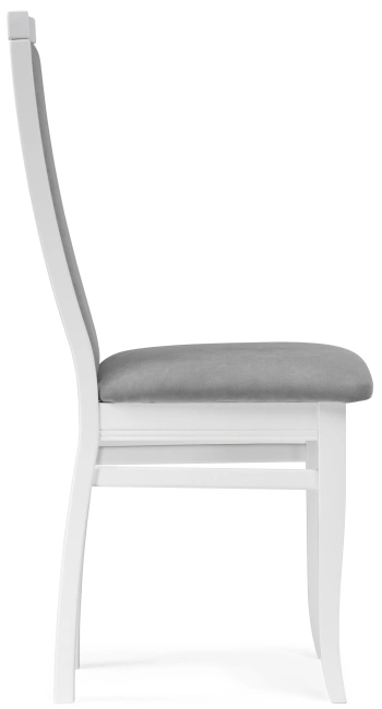 Стул Давиано, деревянный, серый велюр / белый