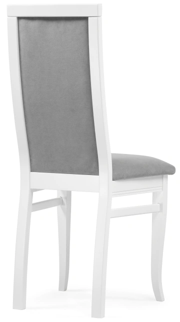 Стул Давиано, деревянный, серый велюр / белый