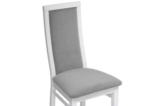 Стул Давиано, деревянный, серый велюр / белый