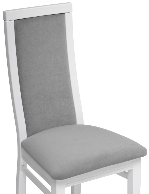 Стул Давиано, деревянный, серый велюр / белый