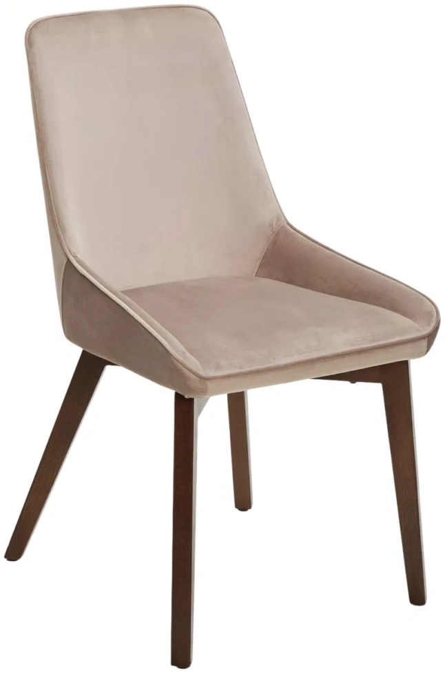 Стул Cristian, мягкий, Future-009 латте, велюр, орех