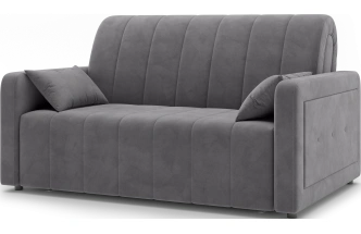 ​Диван прямой Борго 140, модель 107, Ultra Grey​ (серый) / венге