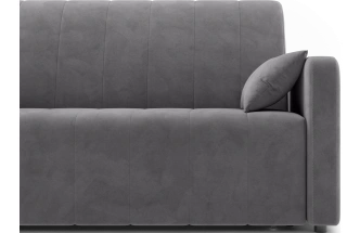 ​Диван прямой Борго 140, модель 107, Ultra Grey​ (серый) / венге