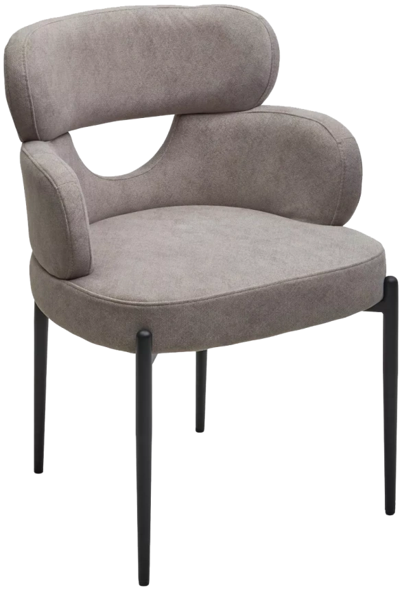 Стул Valter, мягкий, AR627-11B молочный, ткань, черный каркас