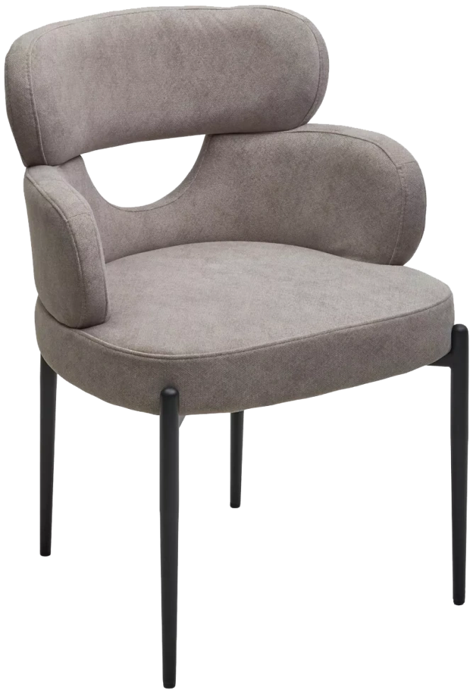 Стул Valter, мягкий, AR627-11B молочный, ткань, черный каркас