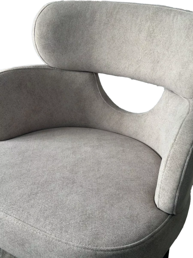 Стул Valter, мягкий, AR627-11B молочный, ткань, черный каркас