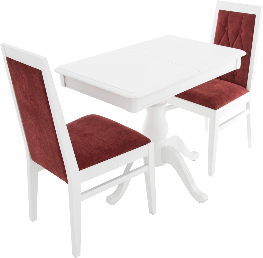 Кухонный стол Фабрицио-1 мини, 90, эмаль белая, каркас белый