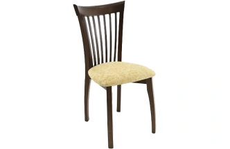 Стул Тулон, деревянный с мягким сиденьем, андрис вензель 160 бежевый жаккард, каркас орех темный