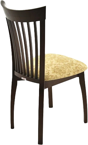 Стул Тулон, деревянный с мягким сиденьем, андрис вензель 160 бежевый жаккард, каркас орех темный