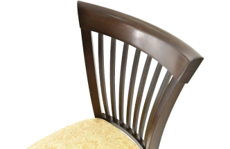 Стул Тулон, деревянный с мягким сиденьем, андрис вензель 160 бежевый жаккард, каркас орех темный
