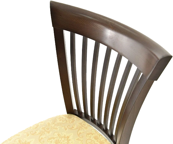 Стул Тулон, деревянный с мягким сиденьем, андрис вензель 160 бежевый жаккард, каркас орех темный