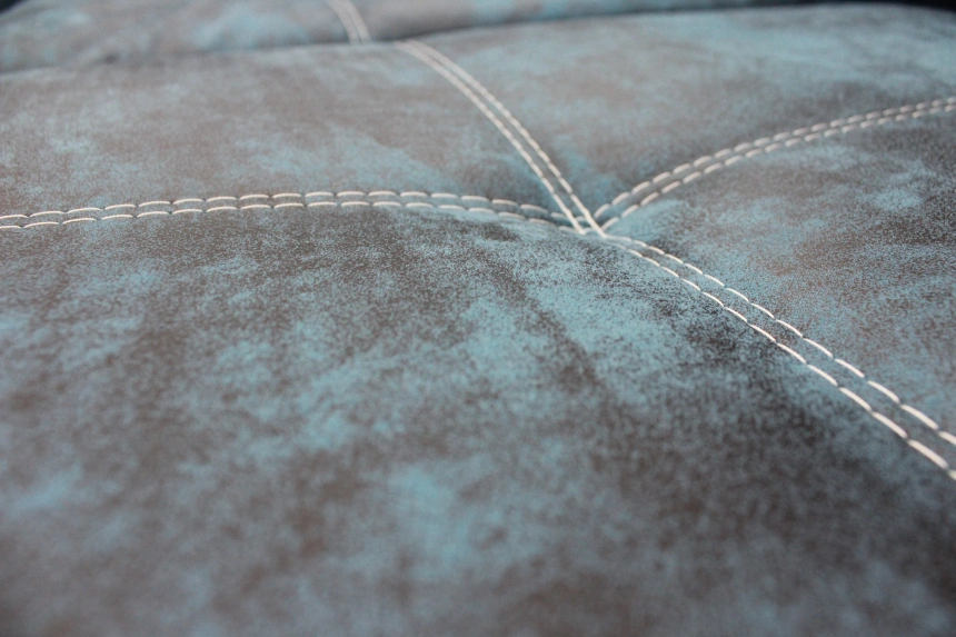 Диван модульный П-образный Мартин, Без задней ткани, Маборо 16 голубой