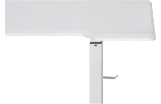 Стол компьютерный Маркос, 140, с механизмом подъема, белый / шагрень белая