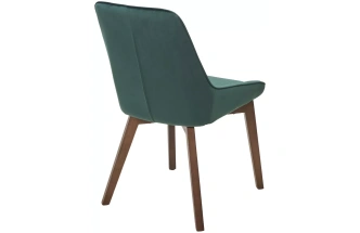Стул Cristian, мягкий, Future-073 изумрудный, велюр, орех