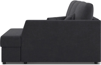 Диван угловой Консул, модель 074, правый, Danco 998 (черный)