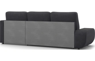 Диван угловой Консул, модель 074, правый, Danco 998 (черный)