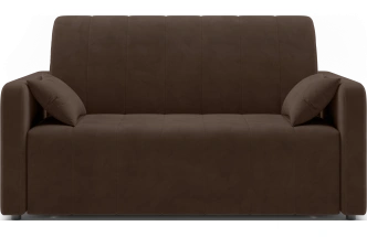 ​Диван прямой Борго 140, модель 107, Ultra Chocolate​ (шоколадный) / венге