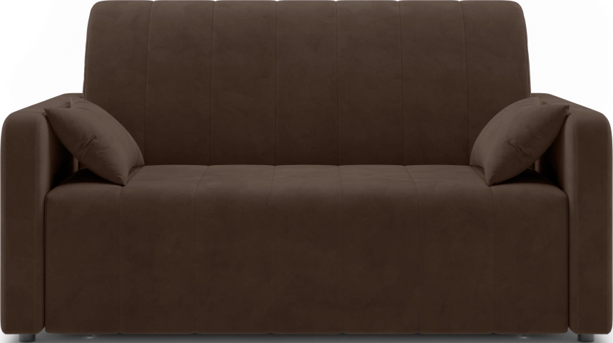 ​Диван прямой Борго 140, модель 107, Ultra Chocolate​ (шоколадный) / венге