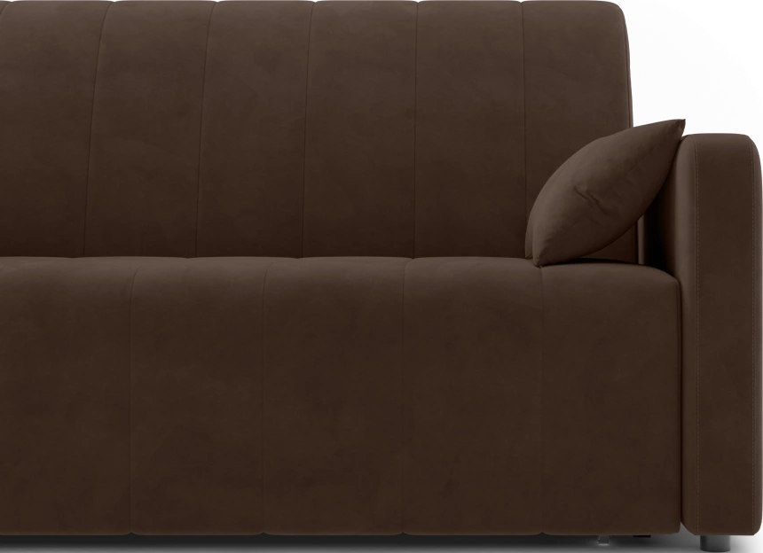 ​Диван прямой Борго 140, модель 107, Ultra Chocolate​ (шоколадный) / венге