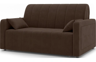 ​Диван прямой Борго 140, модель 107, Ultra Chocolate​ (шоколадный) / венге