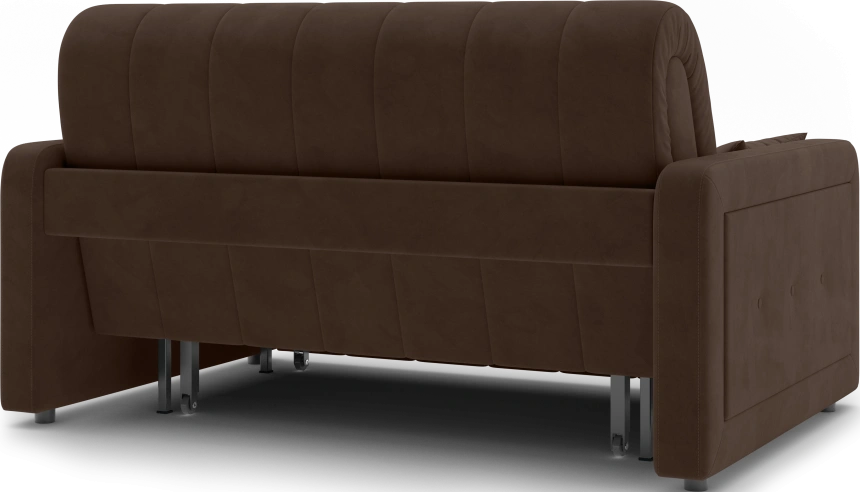 ​Диван прямой Борго 140, модель 107, Ultra Chocolate​ (шоколадный) / венге