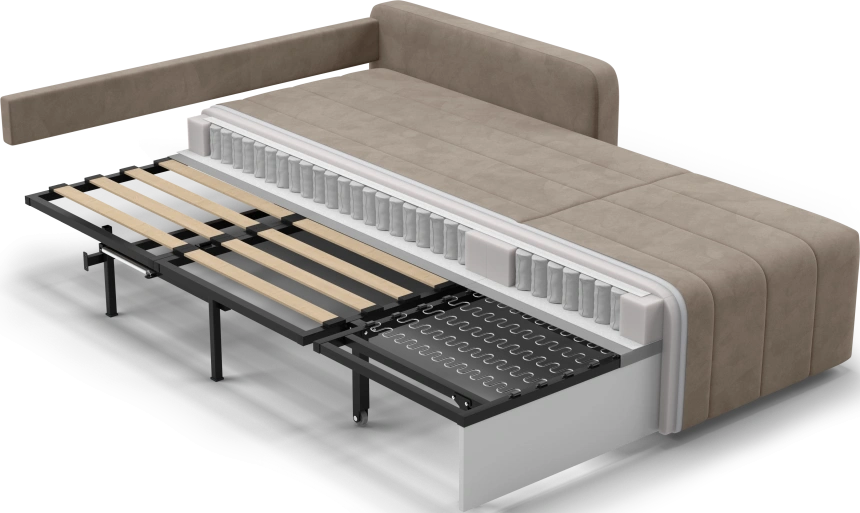 ​Диван прямой Борго 140, модель 107, Ultra Chocolate​ (шоколадный) / венге