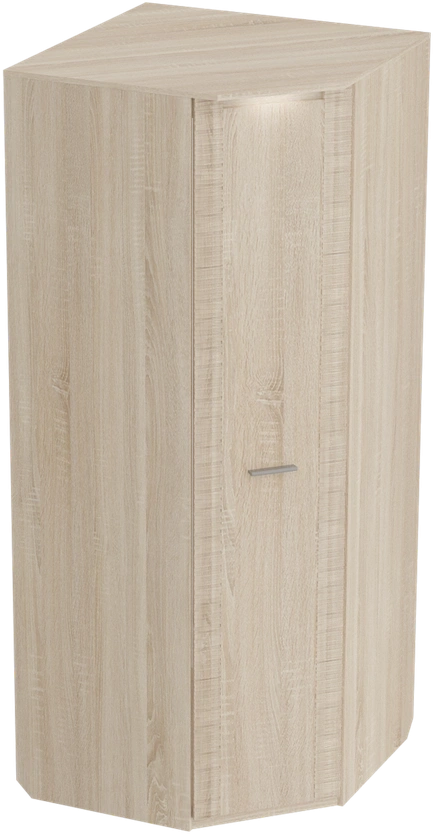 Шкаф угловой Элана, 90x90x218.5, распашной для одежды, дуб сонома