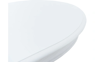 Кухонный стол Фабрицио-2, овал 120, белая эмаль, каркас белый