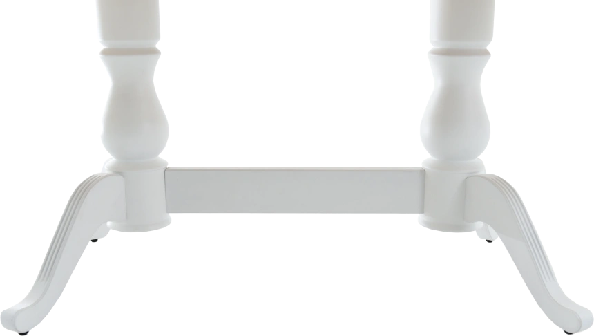 Кухонный стол Фабрицио-2, овал 120, белая эмаль, каркас белый