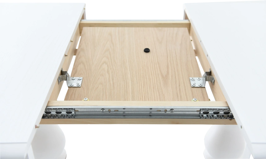 Кухонный стол Фабрицио-2, овал 120, белая эмаль, каркас белый