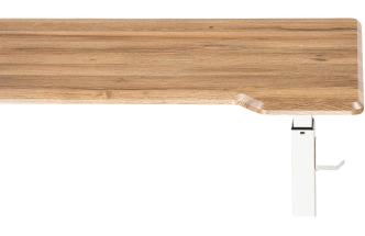 Стол компьютерный Маркос, 140, с механизмом подъема, белый / вотан дуб