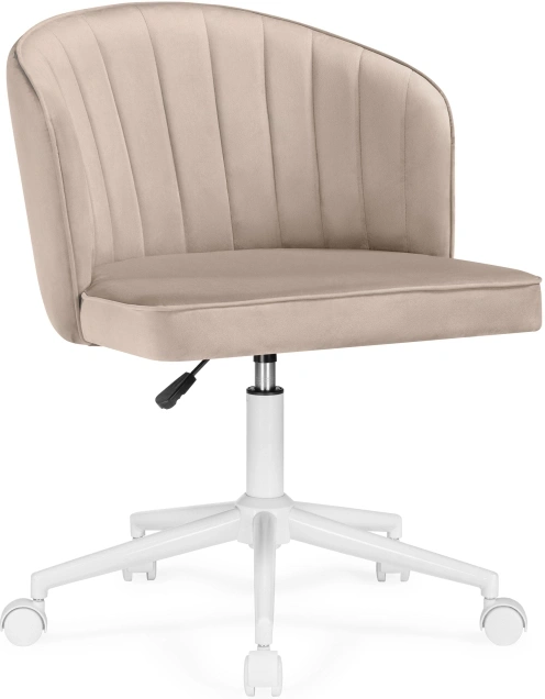 Офисный стул Дэни, на колесиках, бежевый / белый