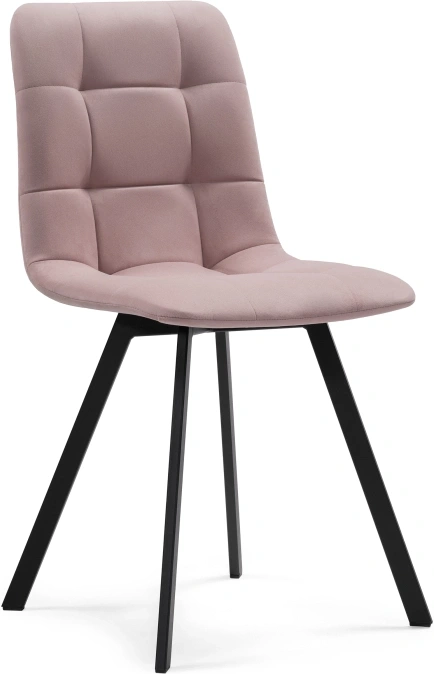 Стул Чилли, на металлокаркасе, розовый / черный каркас