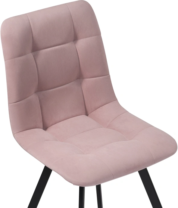 Стул Чилли, на металлокаркасе, розовый / черный каркас