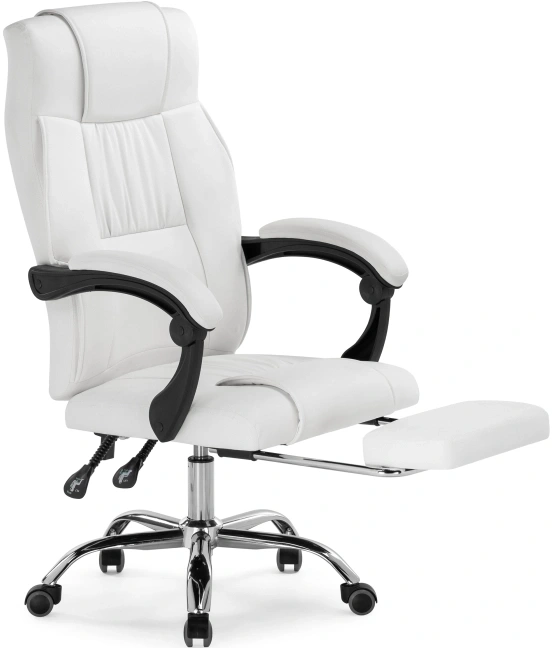 Офисное кресло Born, с подставкой для ног, белый