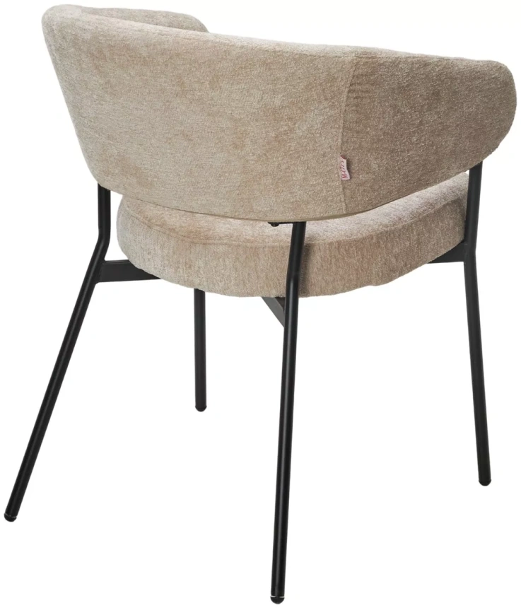 Стул Sage, мягкий,3018-10 бежевый, шенилл, черный каркас