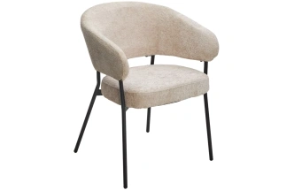 Стул Sage, мягкий,3018-10 бежевый, шенилл, черный каркас