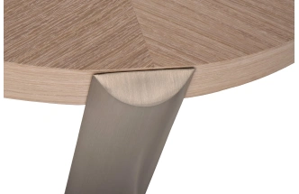 Журнальный стол 58DB-20004, 60x60x50, МДФ, шпон, светло-коричневый / серебристый