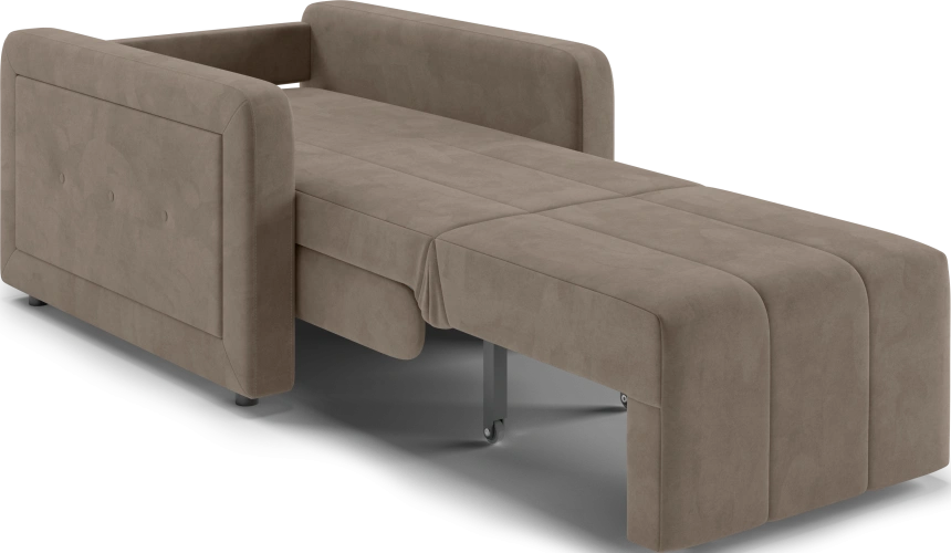 Кресло-кровать Борго 80, модель 107, Ultra Beige (бежевый) / венге
