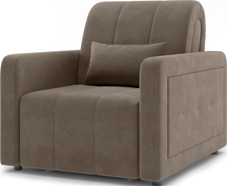 Кресло-кровать Борго 80, модель 107, Ultra Beige (бежевый) / венге