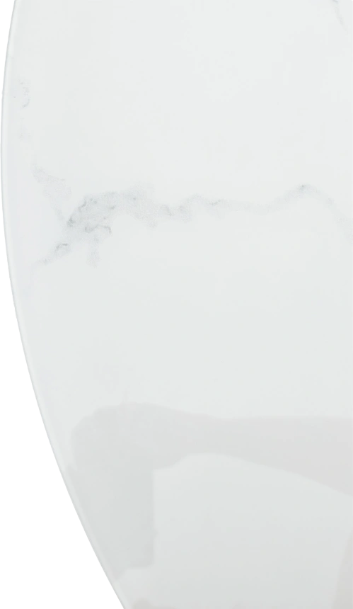 Кухонный стол раздвижной Бонжур 100, белый мрамор, черная шагрень, стекло, черный каркас