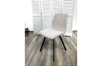 Стул Elvis, мягкий, WZ2042-02 светло-бежевый фактурный велюр, черный каркас