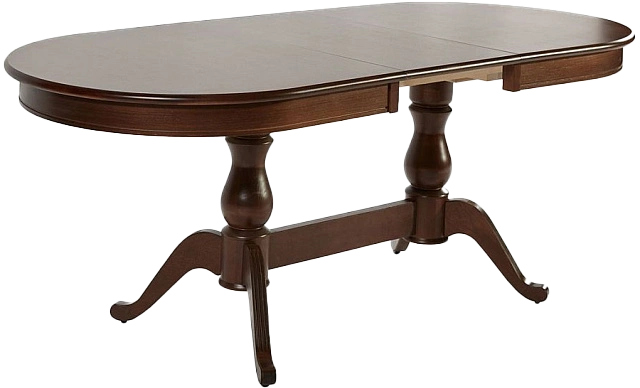 Кухонный стол Фабрицио-2, овал 120, орех темный, каркас орех темный