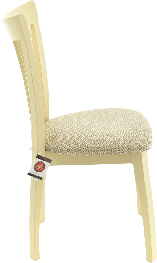 Стул Тулон, деревянный с мягким сиденьем, атина 160-1 жаккард,   каркас слоновая кость